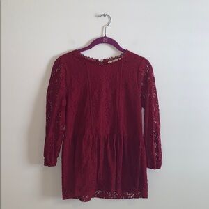 Andree by Unit Red Lace Blouse